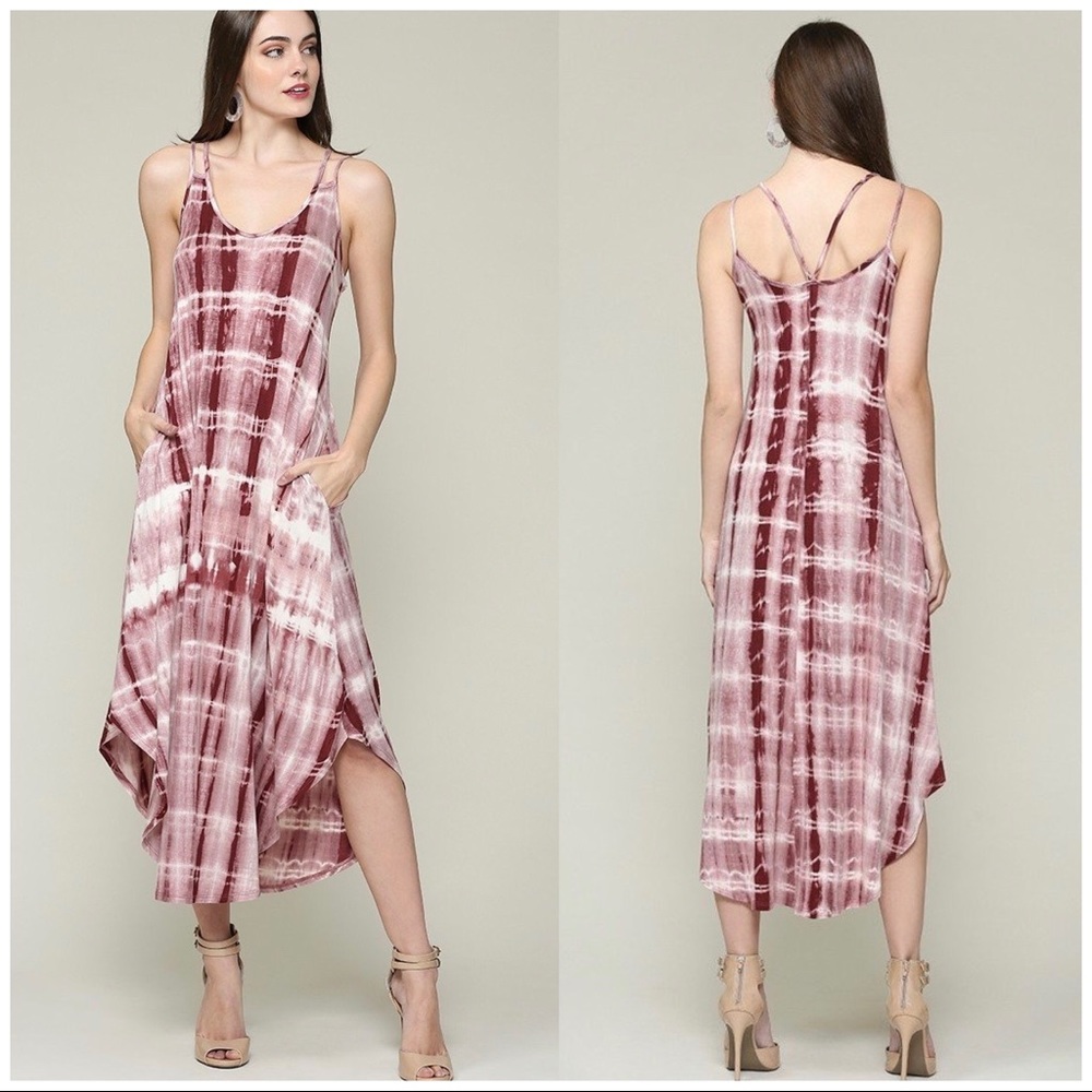 SUPER SOFT STRAPPY TIE DYE DRESS - Picture 5 of 15